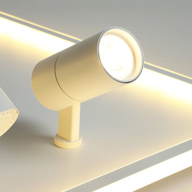 Square Cube Flush Mount Industrial Style Metal LED Flush Light with 6 Spotlights