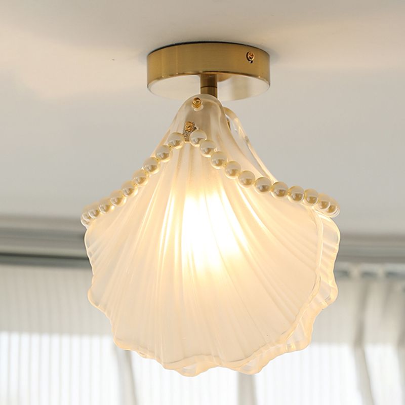 Contemporary Flush Mount Light Creative Flush Mount Ceiling Light Fixture with Glass Shade