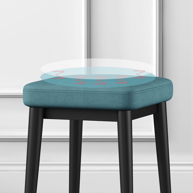 Stylish Faux Ottoman Solid Color Water Resistant Square Footstool Ottoman