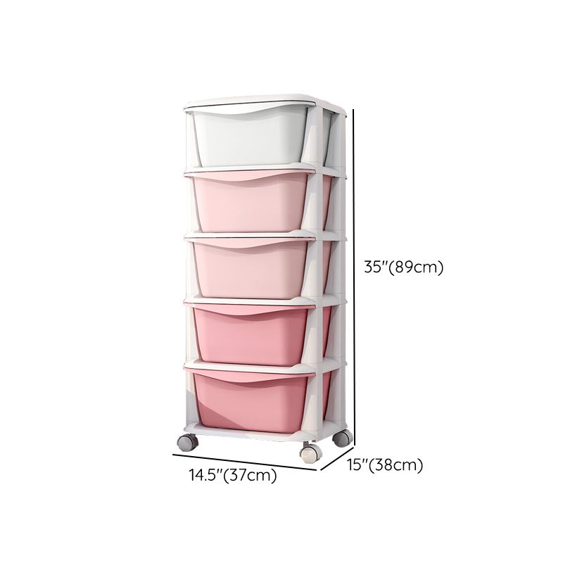 5-Drawer Storage Cabinet Contemporary Plastic Wardrobe Armoire