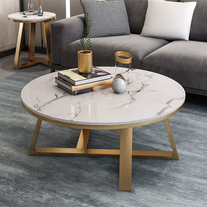Slate Round Coffee Table Minimalist Round Coffee Table for Living Room