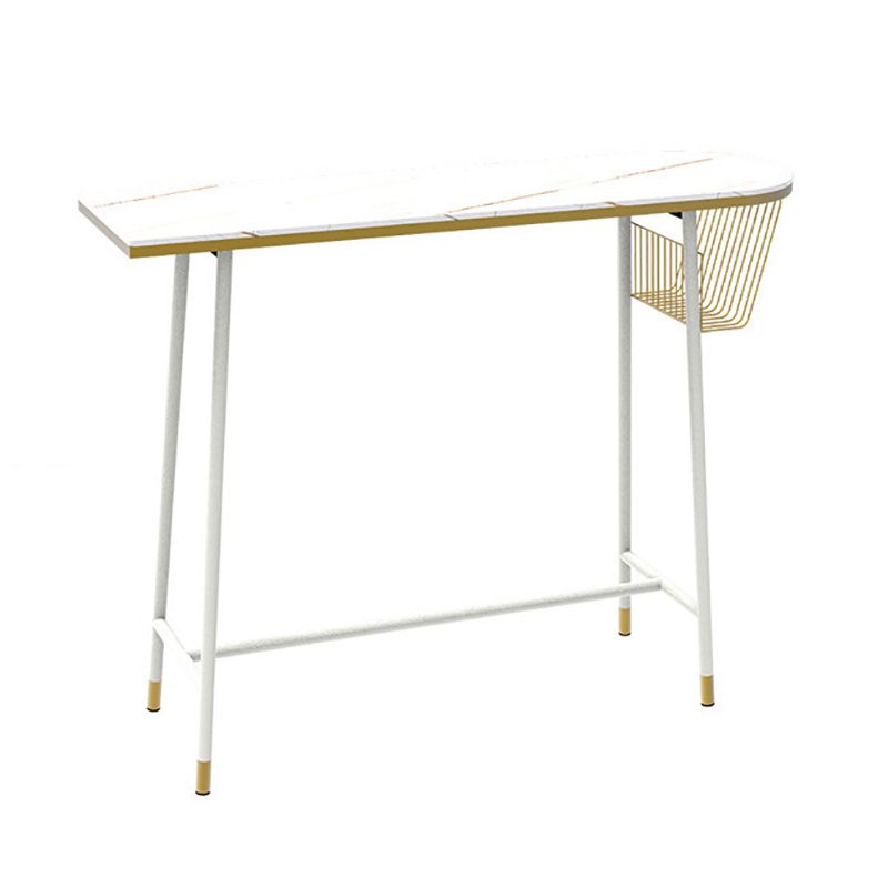 Modern Stone Bar Table Set 1/3 Pieces Counter Table with Solid Back Stools