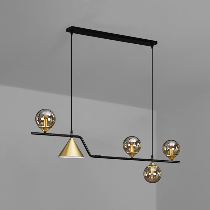 Contemporary Island Light Globe Glass Island Lights for Kitchen