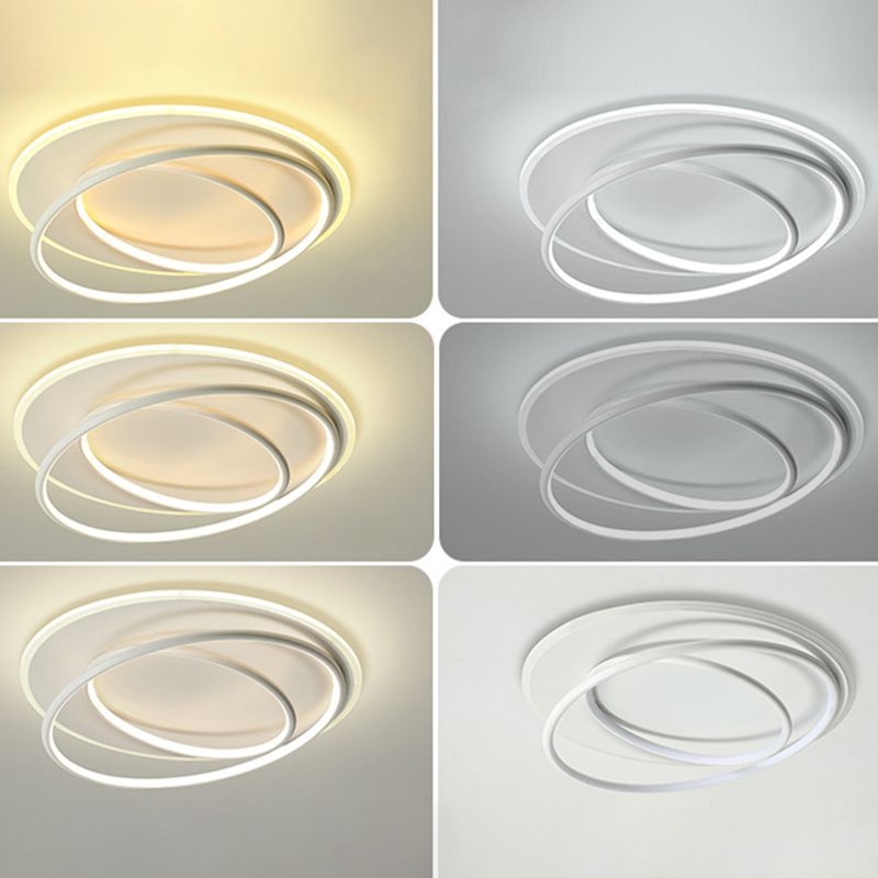 Style simple anneau encastré lampe métallique chambre plafond encastré lumière LED