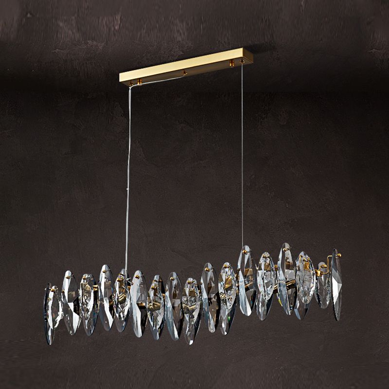 Geometry Shape Island Lights Modern Style Crystal 6 Light Island Lighting