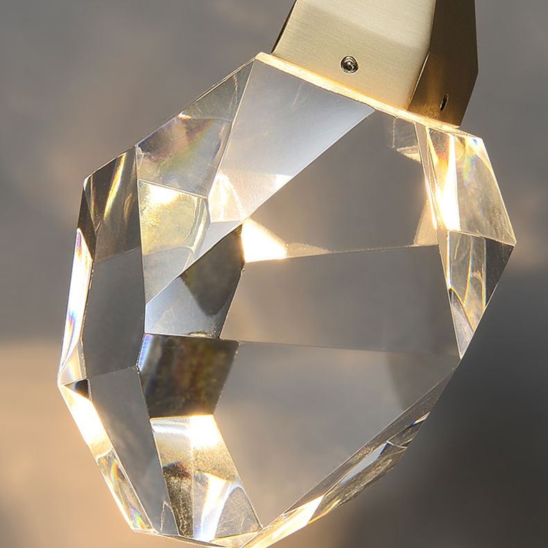Multi-Faceted Sconce Wall Light Modern Luxury Style Crystal Sconces