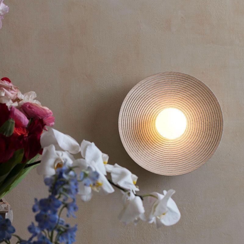 Nordic Style Wall Light Dome Shape Wall Lamp with Glass Shade for Bedroom