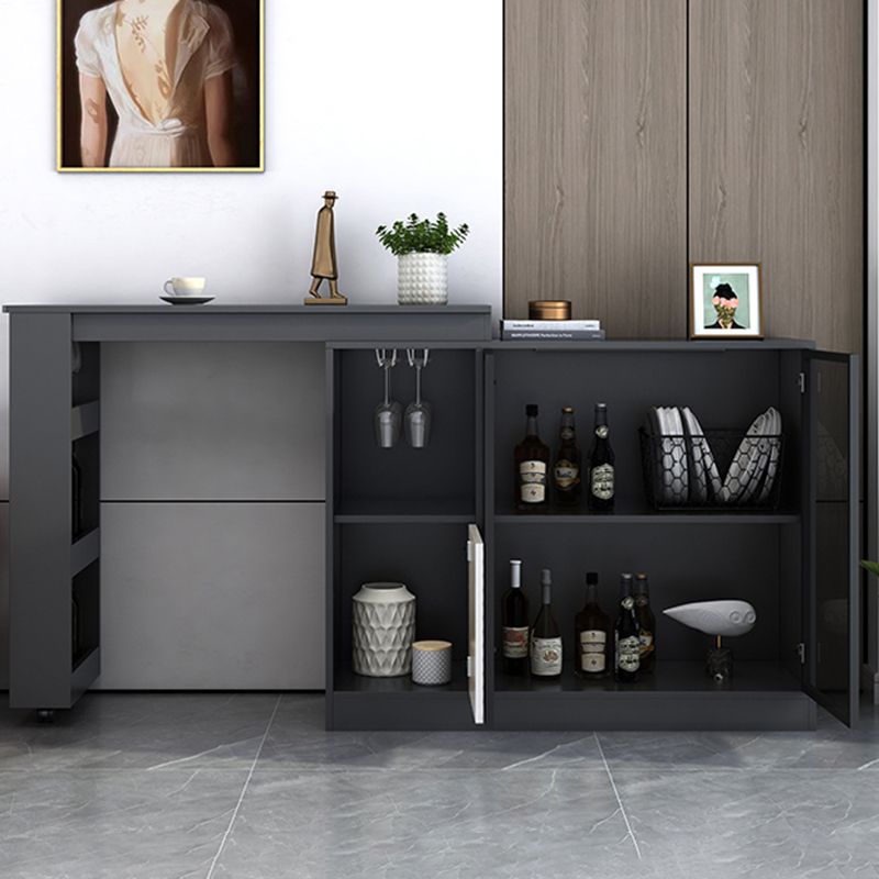 Contemporary Style Rectangle Wood Bar Height Table for Living Room