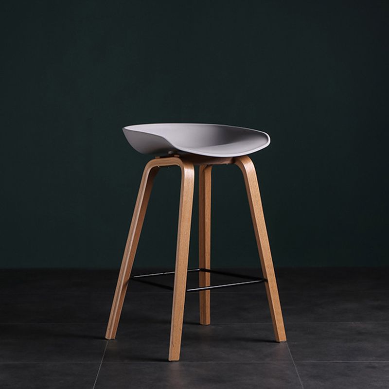 Glam Solid Wood Counter Height Stool Plastic Bar Stool Bar Stool