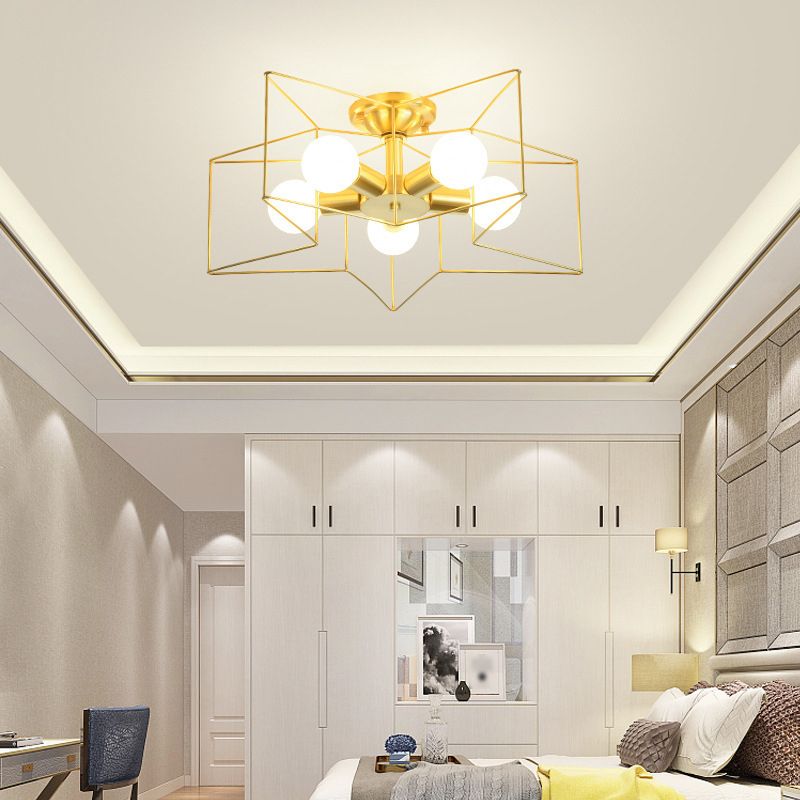 Star Shape Flush Mount Light Fixtures Modern Flush Mount Ceiling Light