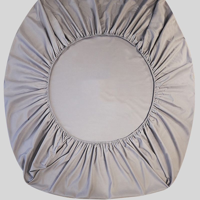 Plain Weave Sheet Solid Color Bed Sheet Breathable Cotton Fitted Sheet