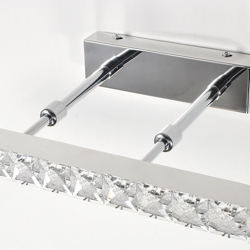 1 Light Linear Vanity Lighting Fixtures Modern Style Crystal LED Mirror Lights