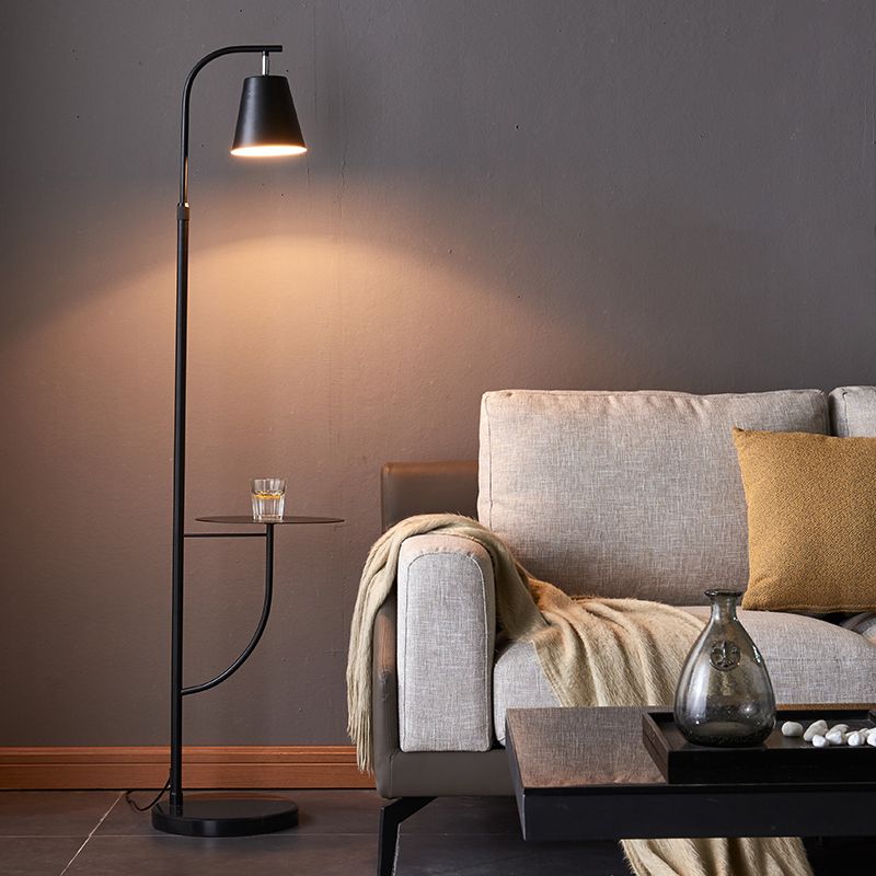 Metal Bell Stand Up Lamp Nordic Style 1��Head Living Room Floor Lighting with Marble Base