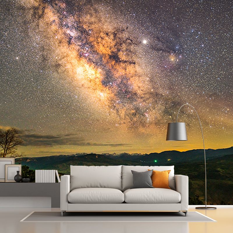 Photography Stain Resistant Wallpaper Cosmos Living Room Wall Mural