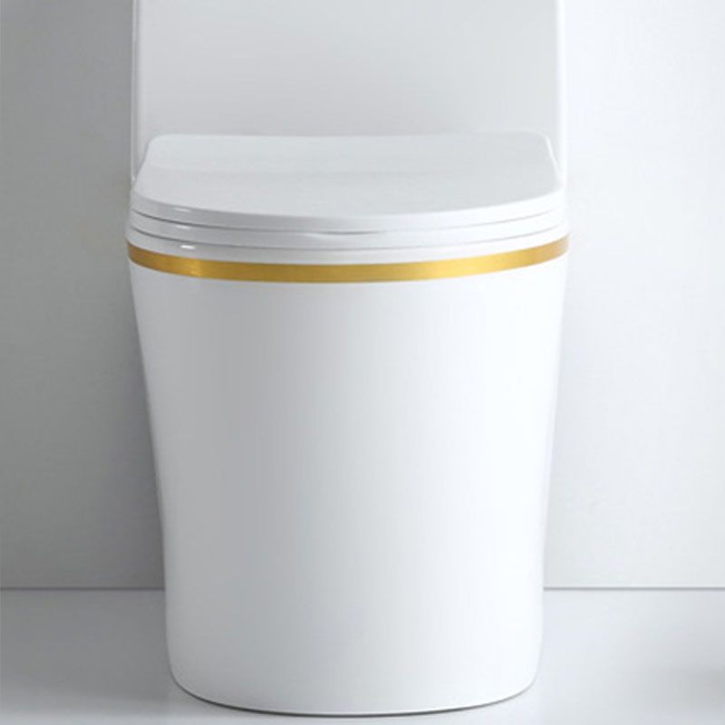 Siphon Jet Toilet Traditional One-Piece Toilet with Slow Close Seat