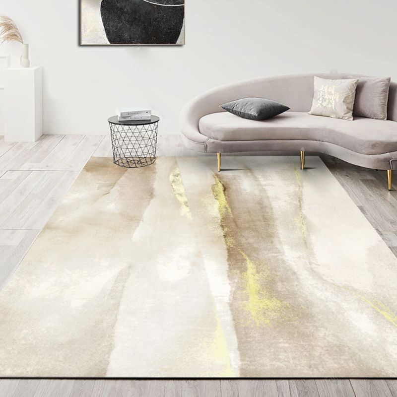 Creative Geometry Print Area Rug Polyester Indoor Carpet Pet Friendly Rug for Home Decoration