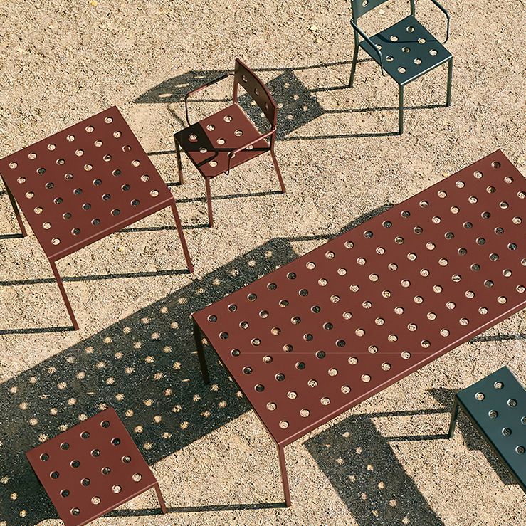Industrial Metal Dining Side Chair Open Back Stacking Outdoor Chair