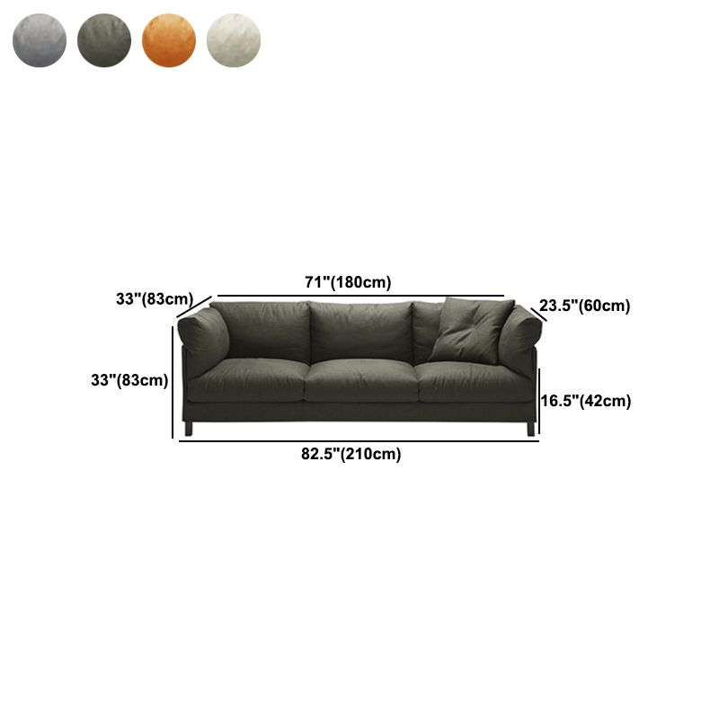 82.67" W x 32.67" D x 32.67" H Contemporary Standard Square Arm Sofa for Living Room