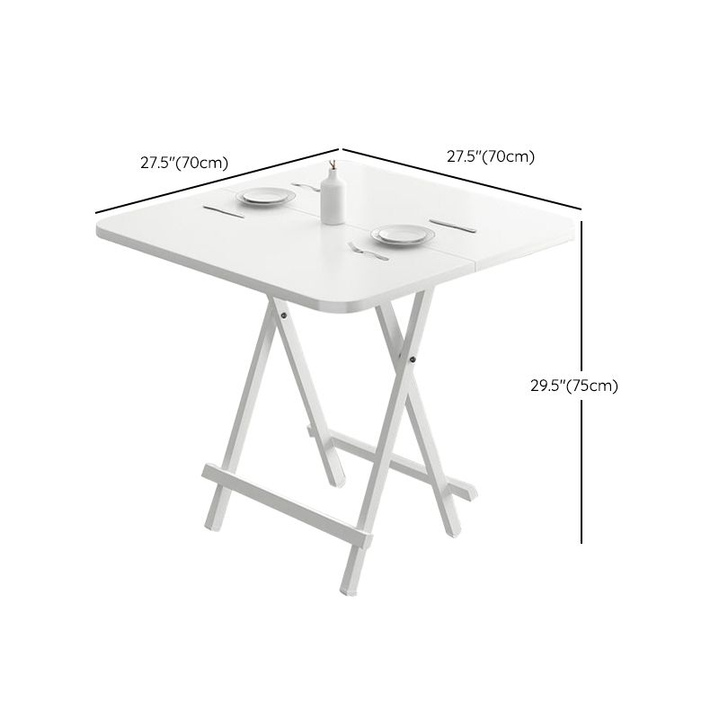 Metal and Wood Table Mid-Century Modern Style Folding Dining Table
