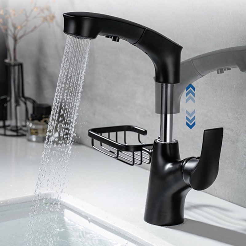 Industrial Sink Faucet Solid Color Centerset Bathroom Sink Faucet with Drain Assembly
