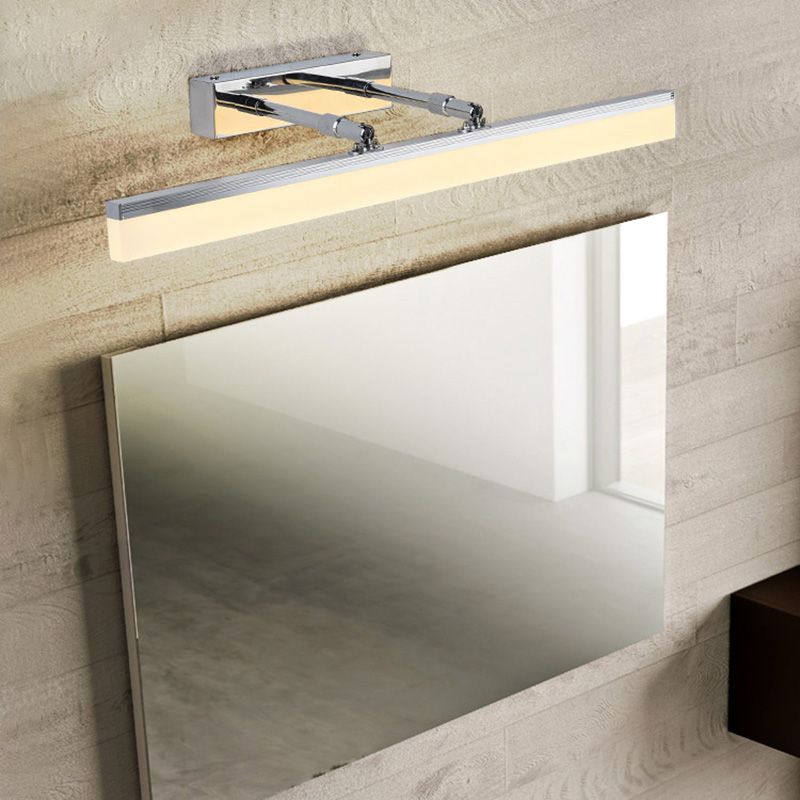 Modern Minimalist Style Linear Vanity Wall Light Fixtures Metal Vanity Lamp with Acrylic Shade