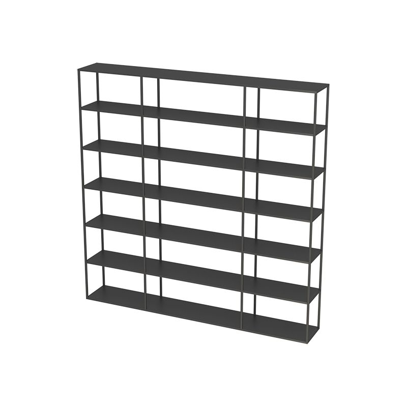 Rectangle Open Back Bookshelf Industrial Etagere Storage Bookcase
