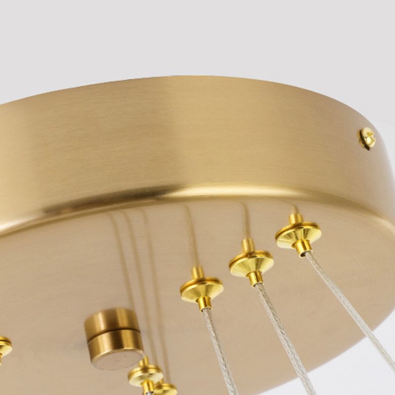 Lampada sospesa a LED geometrica dorata in moderna luce del soffitto in ferro battuto per il luogo commerciale