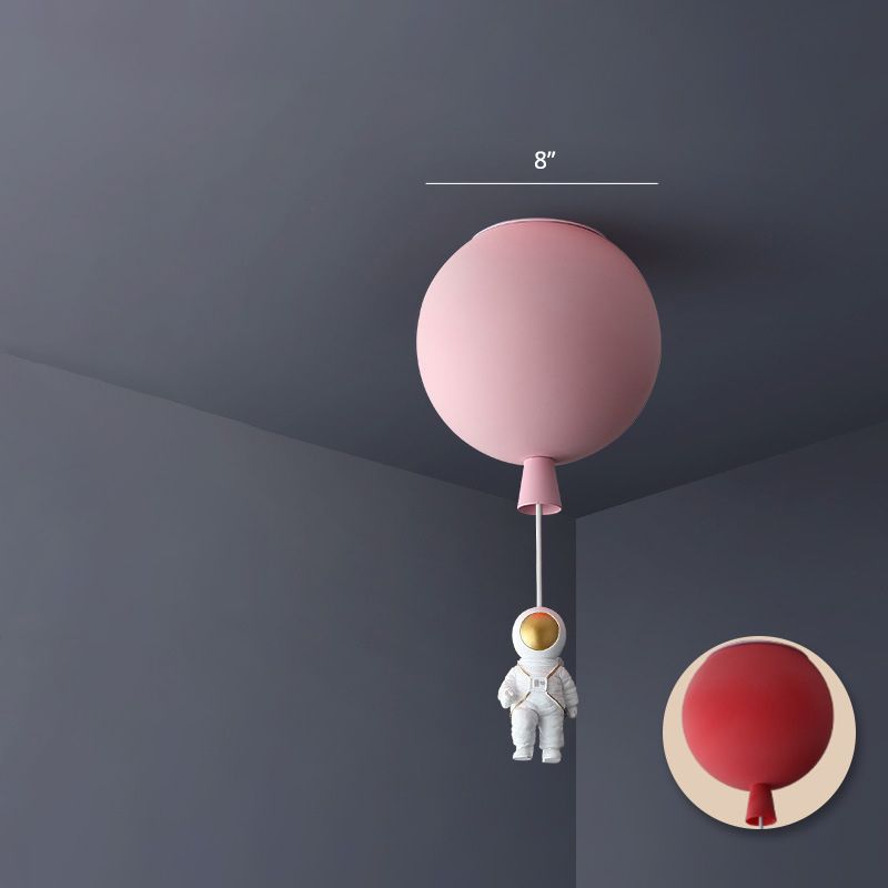 Ballon et astronaute lampe de plafond Enfants acryliques 1 Hier-chambre à coucher