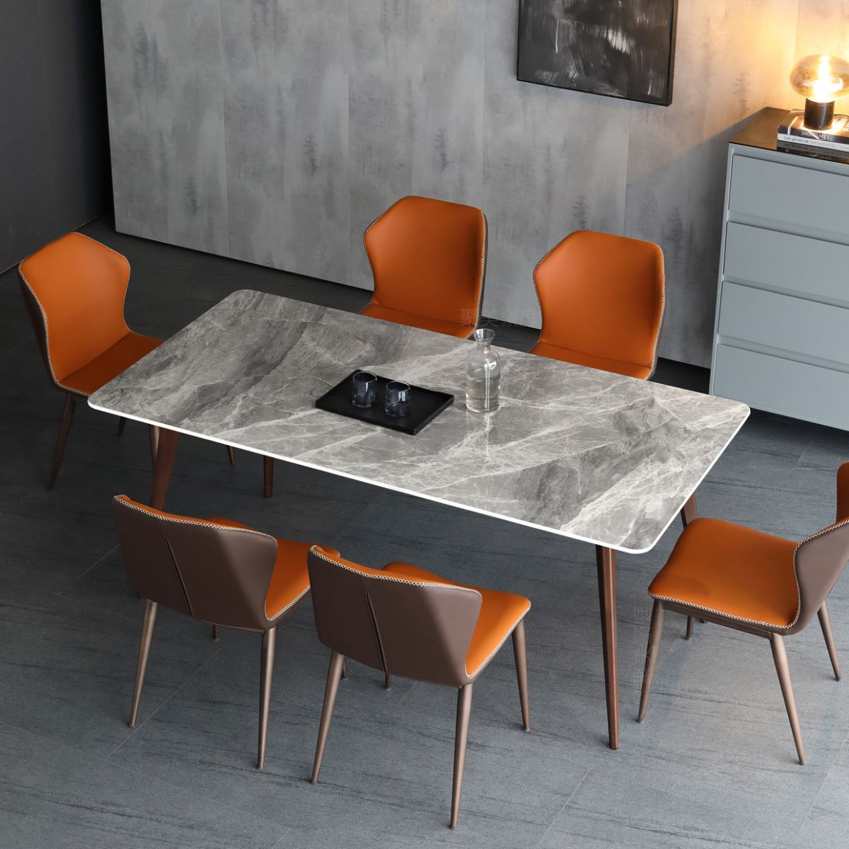 Sintered Stone Rectangle Dining Table Modern Kitchen Table for Dining Room