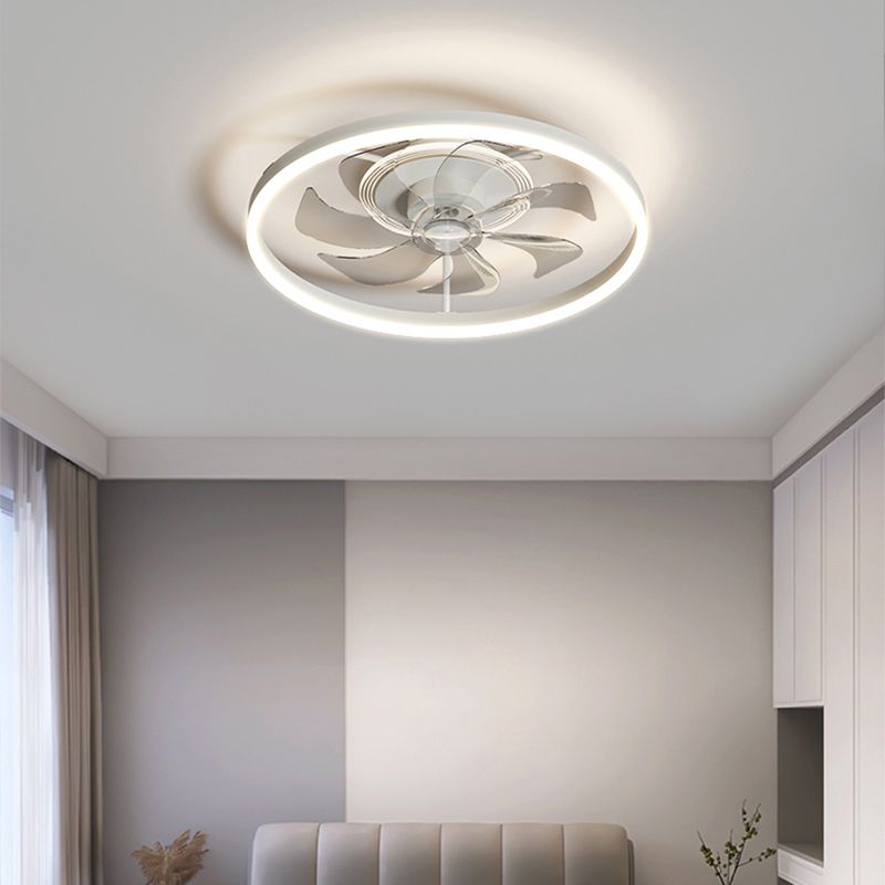 Bedroom Ceiling Fan Light Metal LED Simple Close to Ceiling Lighting