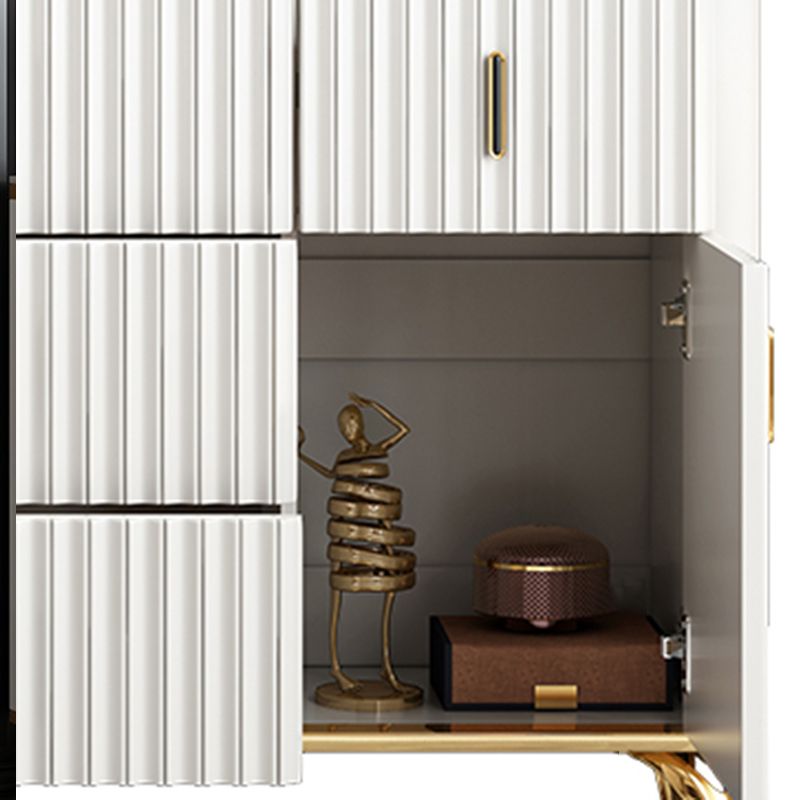 Glam Engineered Wood Horizontal Storage Chest Bedroom Chest with Drawers