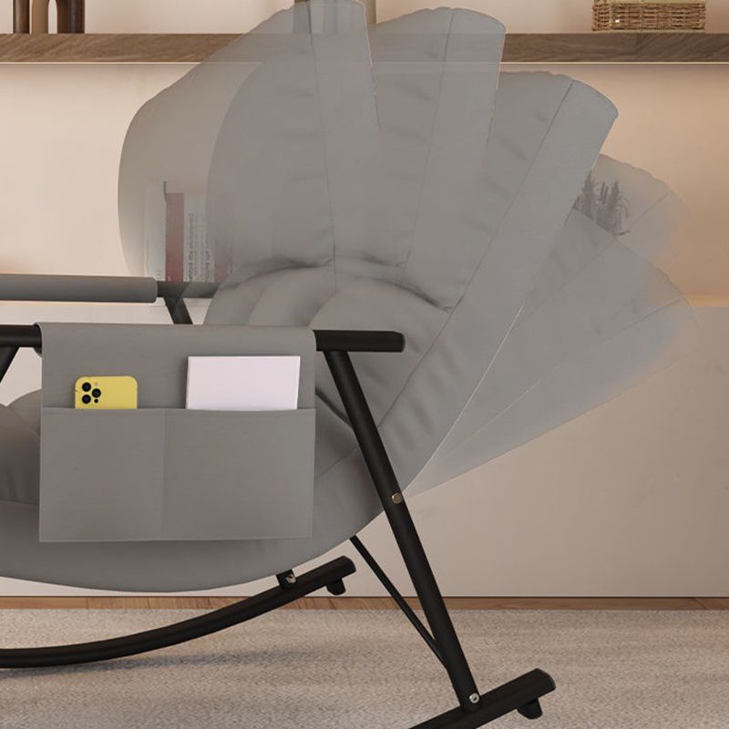 Modern Rocker Chair Upholstered Zero Gravity Button-Tufted Rocking Accent Chair