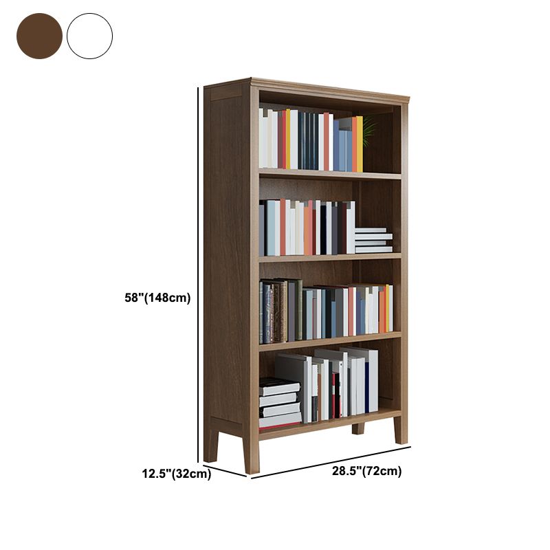 Solid Wood Rectangle Bookcase Nordic Style Storage Bookshelf
