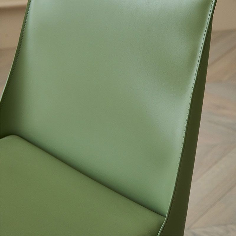 Designer Style Armless Chair Solid Back Side Leather Indoor Chair for Restaurant