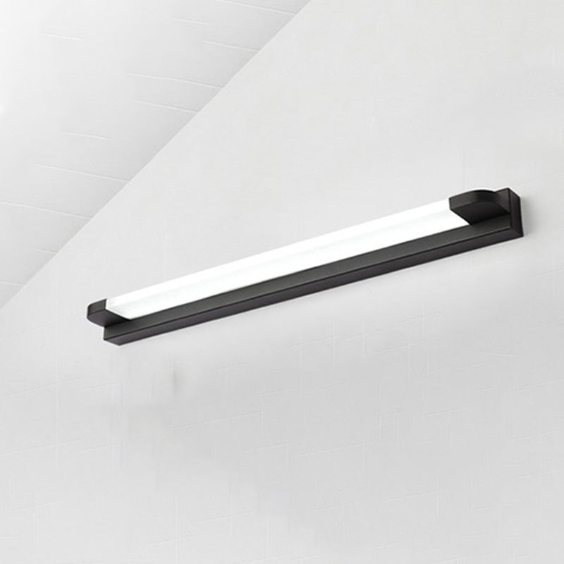18"/21.5" Wide Slim Vanity Lighting Modern Style Metal Warm/White Lighting LED Black/White Sconce Light for Bathroom