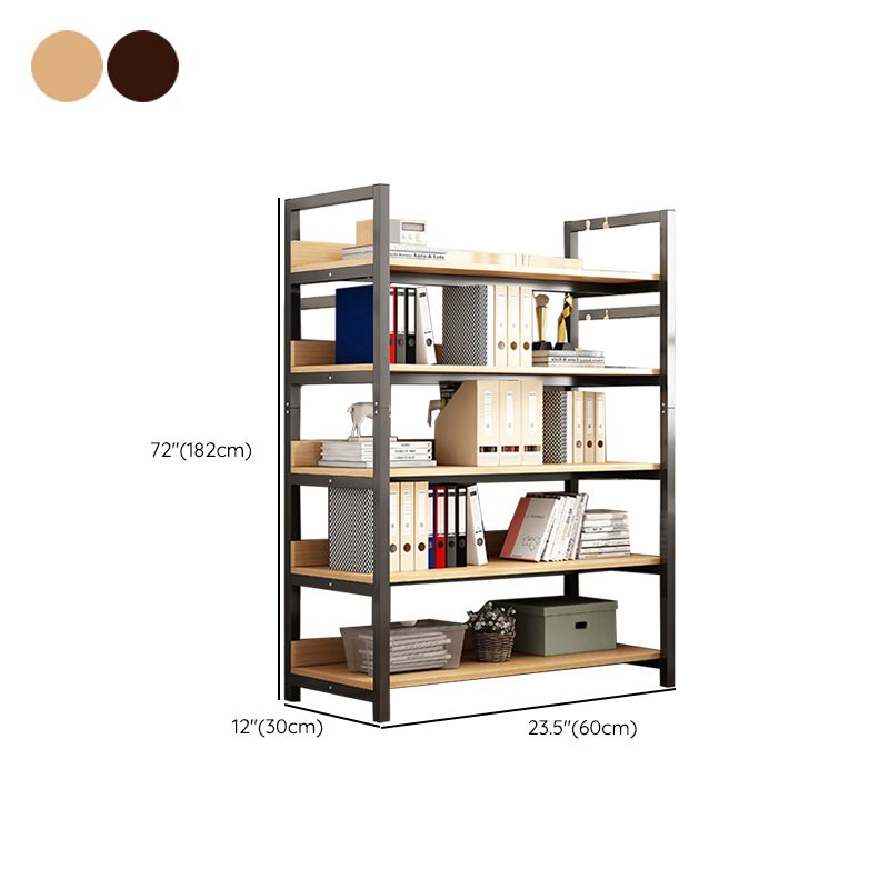 Metal Etagere Shelf Bookcase Vertical Open Book Shelf for Home