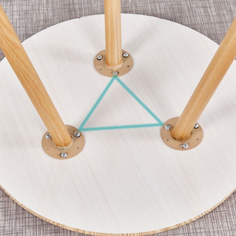28.74" Tall Contemporary Style Side End Table Wooden 3 Legs Round Sofa Side Accent Table