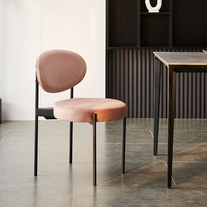 Industrial Metal Dining Room Chair Open Back Dining Side Chair