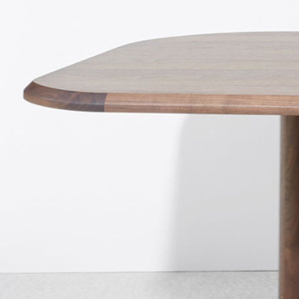 Oak Solid Wood Dining Table Tripod Base Dining Table for Dining Room