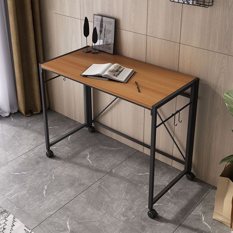 Folding Home Rectangular Office Desk 15.7 Inch Wide Writing Desk with Caster Wheels