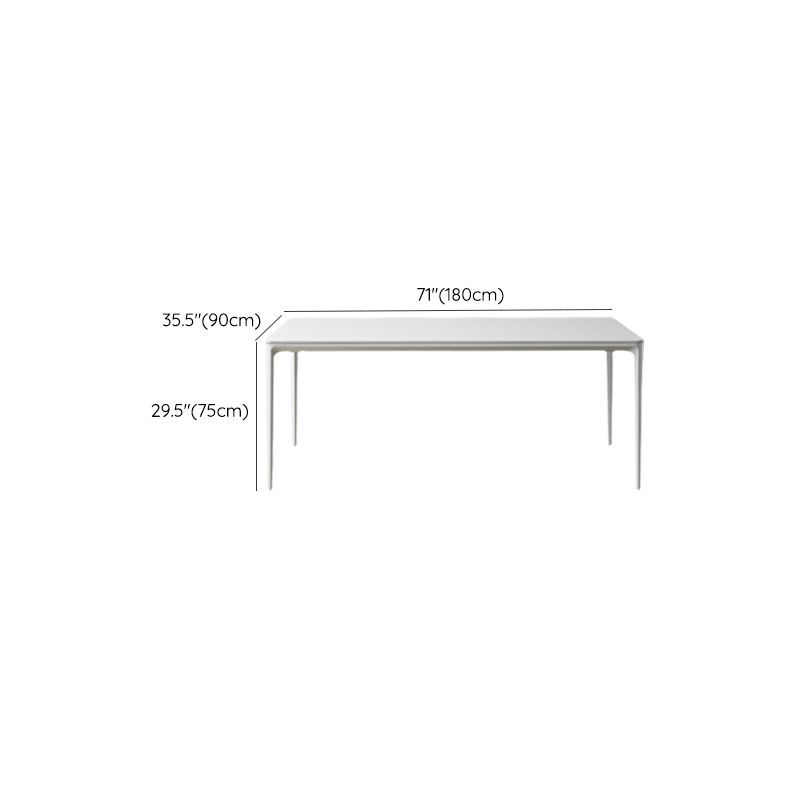 Modern 1/2/5/7 Pieces Dining Room Table Rectangle Stone Furniture in White