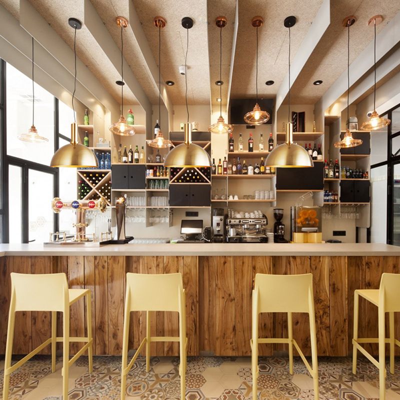 Cafe 1 Head Metal Hanging Light Postmodern Style Style Light Restaurant Hanging Light