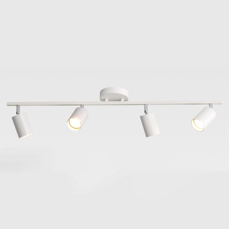 Nordic Cylindrical Metal Track Spotlights Flush Mount LED Light for Kitchen and Bedroom