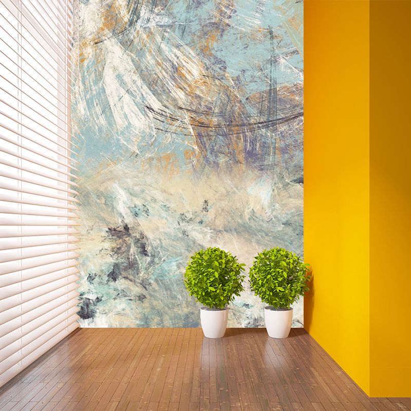 Smooth Whole Blue-Brown Mural Modern Art Abstract Wall Decoration, Optional Size