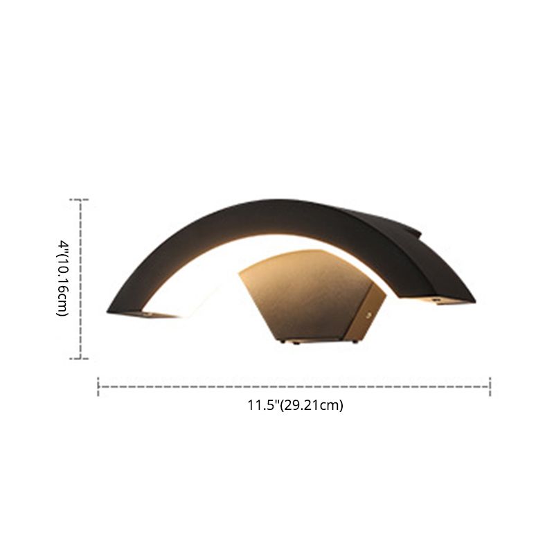 Hedendaagse curve Wall gemonteerde lichten Acrylspoelmontage Wand SCONCE voor balkon