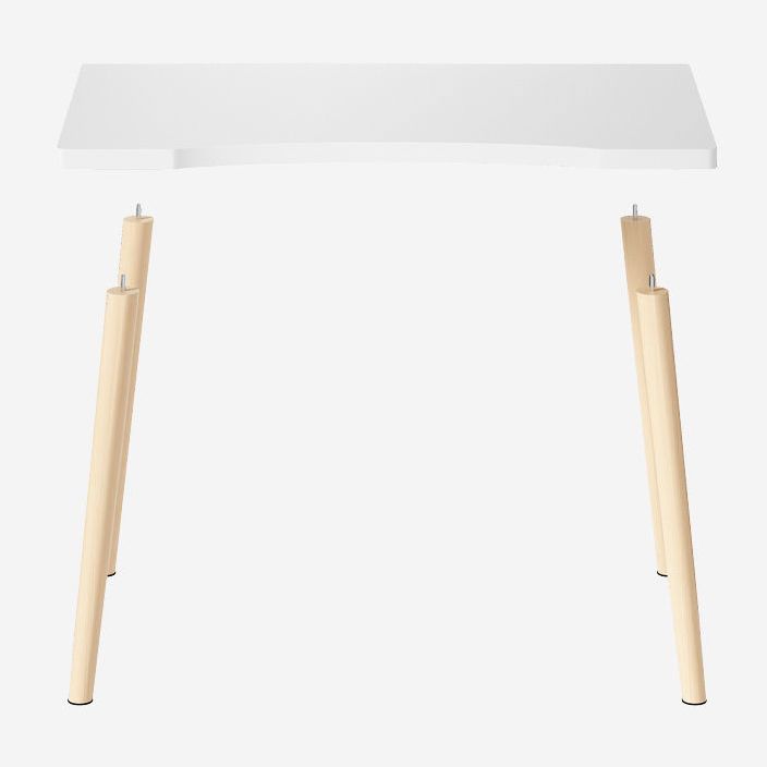 Free Form Contemporary Writing Desk Manufactured Wood Parsons Base Desk