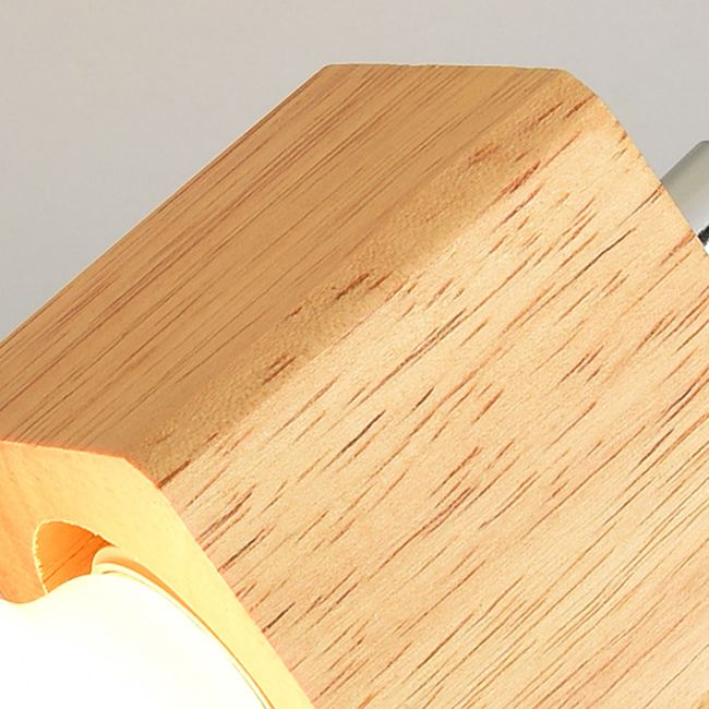 Modern Simple Wall Lamp Wooden Wall Vanity Lights for Powder Room Washroom