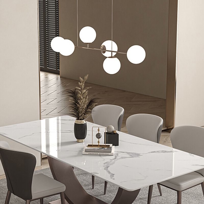 Nordic Glass Island Light 47,5 "Ciondolo isola 6 luci per il ristorante