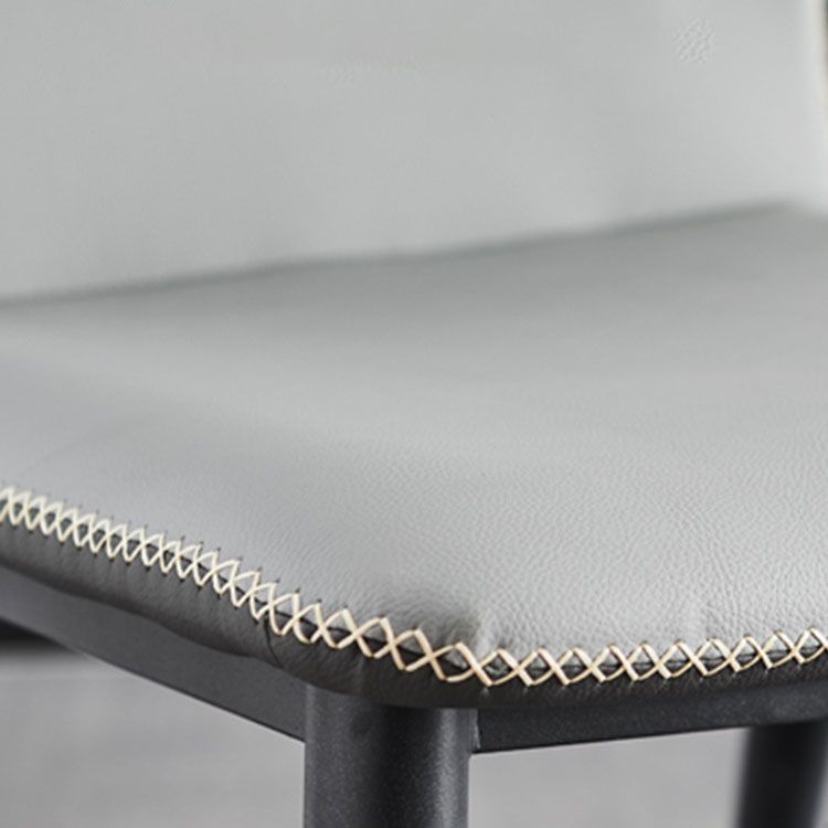 Restaurante Silla lateral de cuero contemporánea Wingback Sillas de comedor