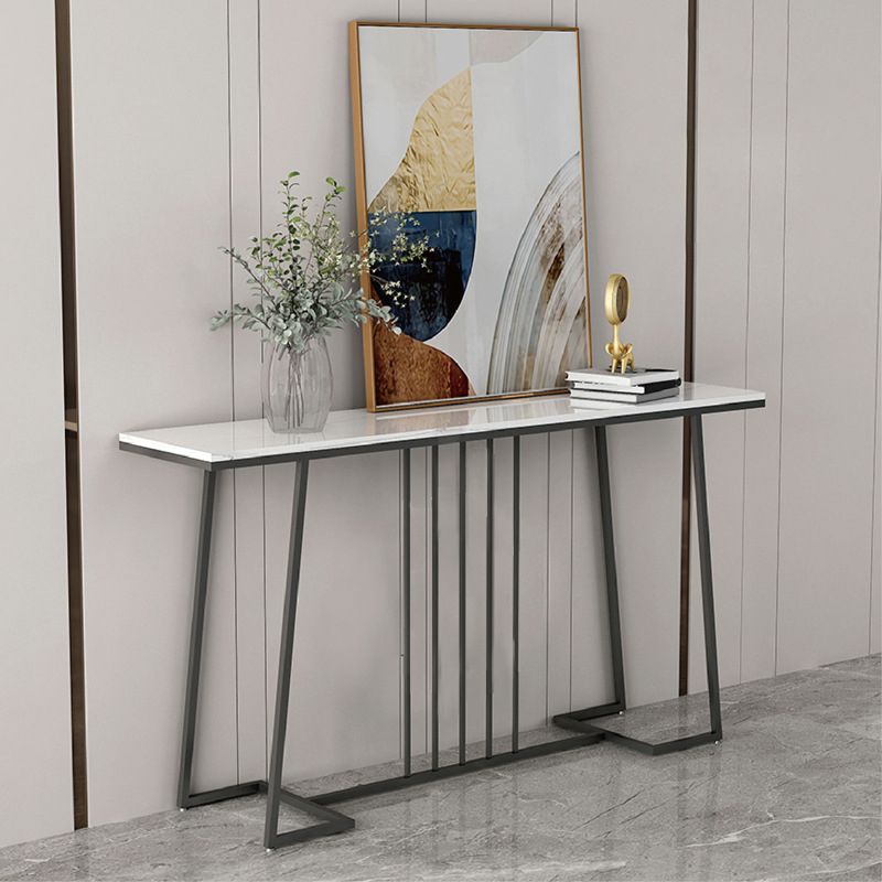 Modern Console Accent Table Antique Finish Sofa Console Table in Marble